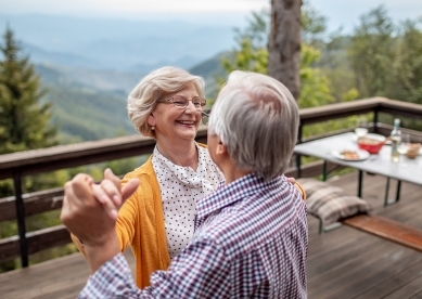 Senior couple dancing 